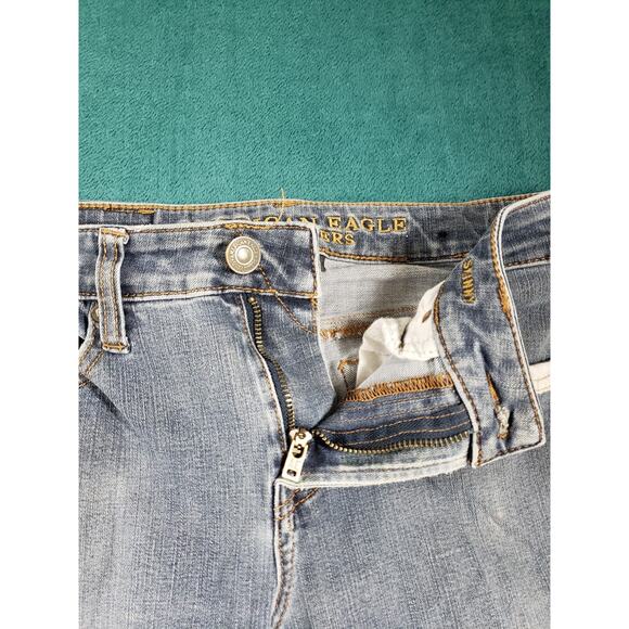 American Eagle Jeans Size 29x30 Mens Blue Pants Denim Stretch Mid Rise Skinny - Picture 6 of 14